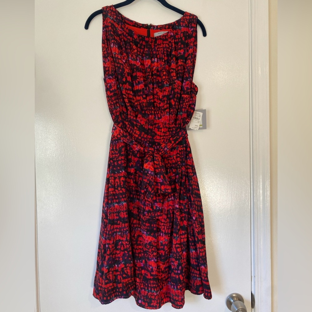 Marc New York Andrew Marc red multicolor sleeveless dress size 14 NWT